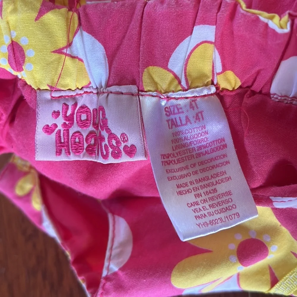 3/$12 Young Hearts Tiered Floral Summer Dress (4T)